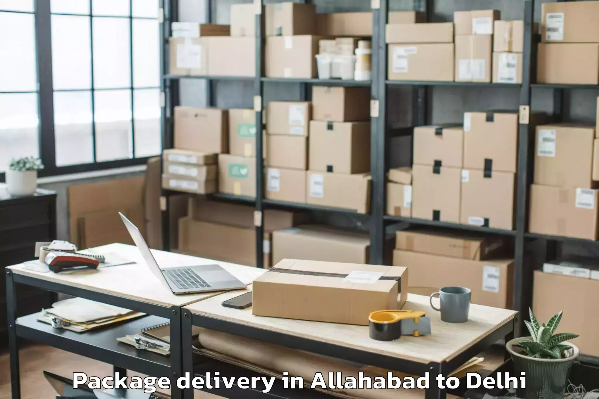 Book Allahabad to Seema Puri Package Delivery Online